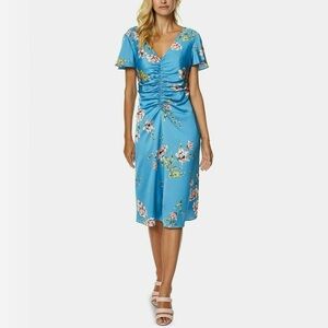 Avec Les Filles Dresses Womens Ruched Satin Dress